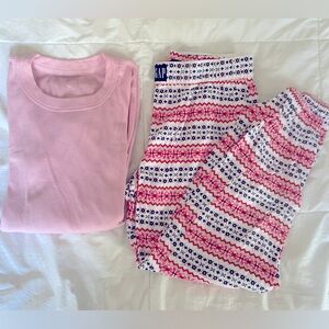 Gap body flannel pajama pants and Gap thermal top xs vguc